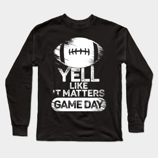 Game Day Football Season for American Football Fan & Glitch Long Sleeve T-Shirt